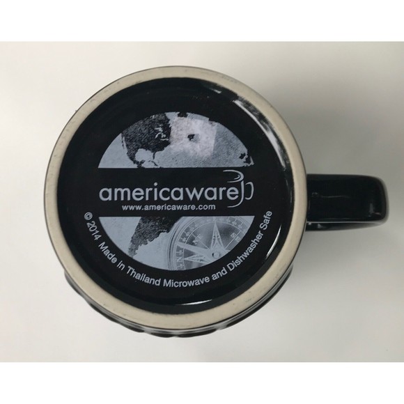 Dallas City Skyline Coffee Tea Mug Blue Night Americaware 2014 - Picture 3 of 5